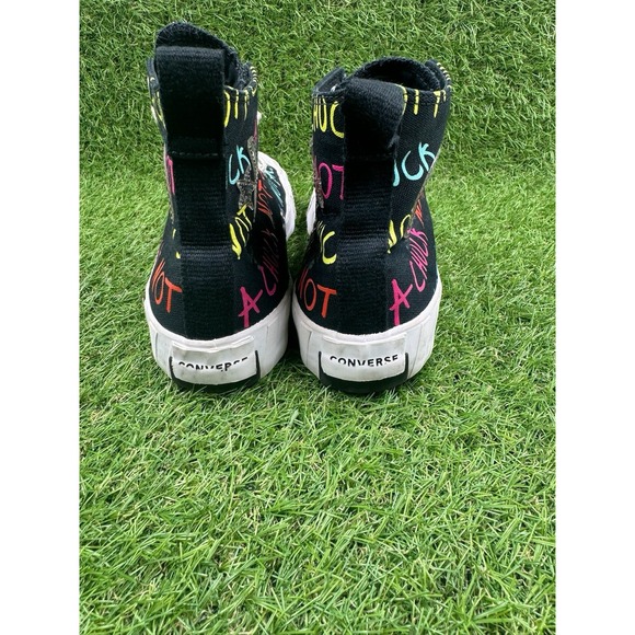 Converse UNT1TL3D Hi Not a Chuck Mens Size 8.5 Black AOP Athletic Shoes Sneakers - Picture 5 of 10